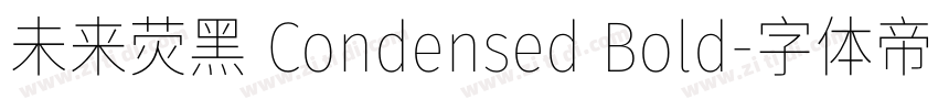 未来荧黑 Condensed Bold字体转换
